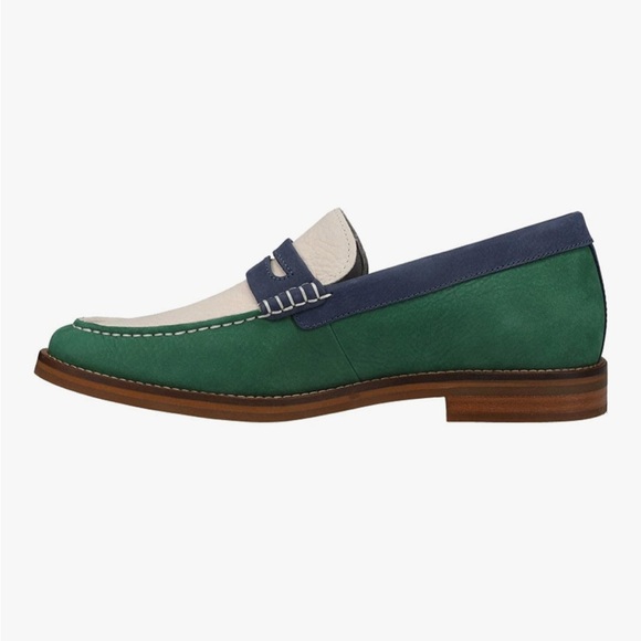 Sperry Gold Cup Exeter Men\'s in Kelly Green, Blue, and Ivory Loafers main image 10